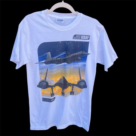 Vintage Lockheed SR-71 Blackbird Graphic Men’s T-shirt Size L NEW Without Tags - Picture 1 of 5